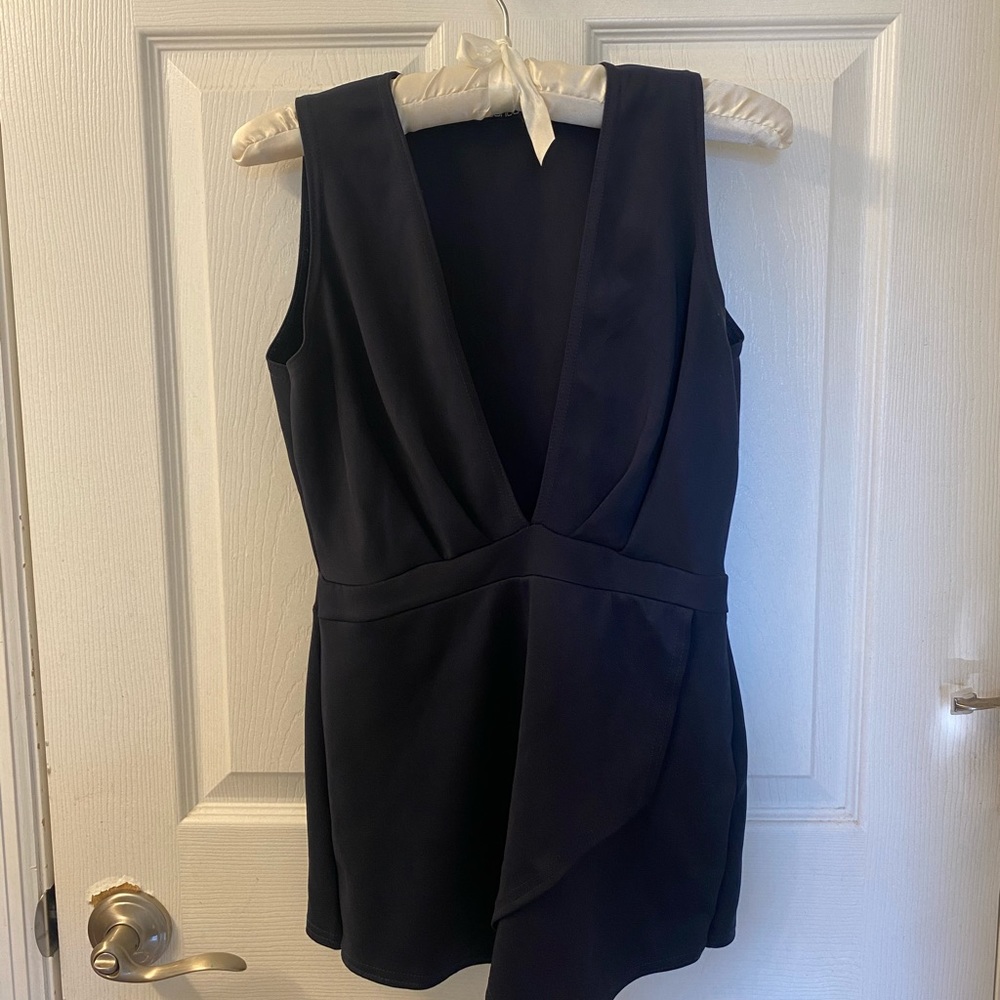 BooHoo Women’s Formal Romper with Deep Neckline